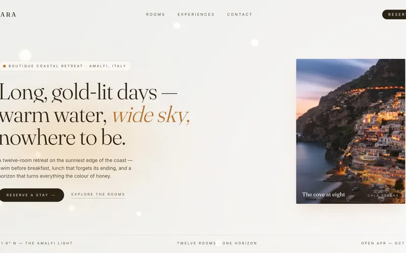 Screenshot del progetto Horizon Retreat