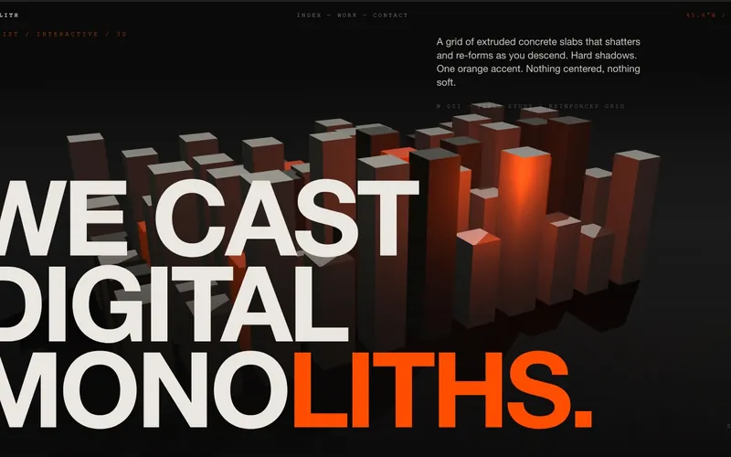 Screenshot del progetto MONOLITH