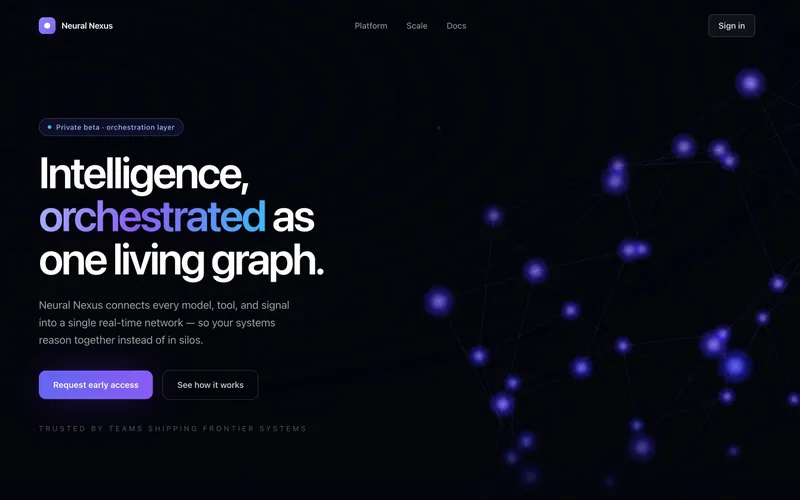 Screenshot del progetto Neural Nexus