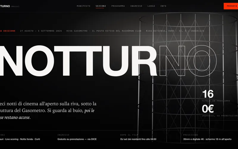 Screenshot del progetto Notturno